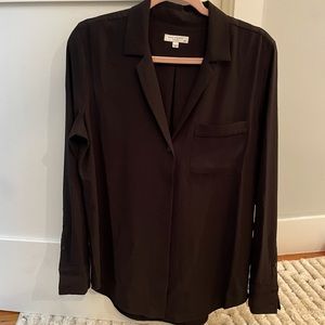 Equipment black button down blouse s/p